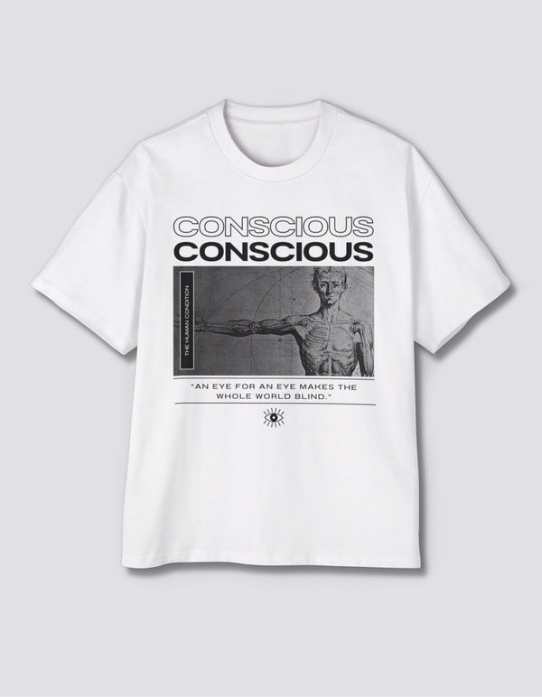 Conscious Oversized Tee [Front Print] - Hover