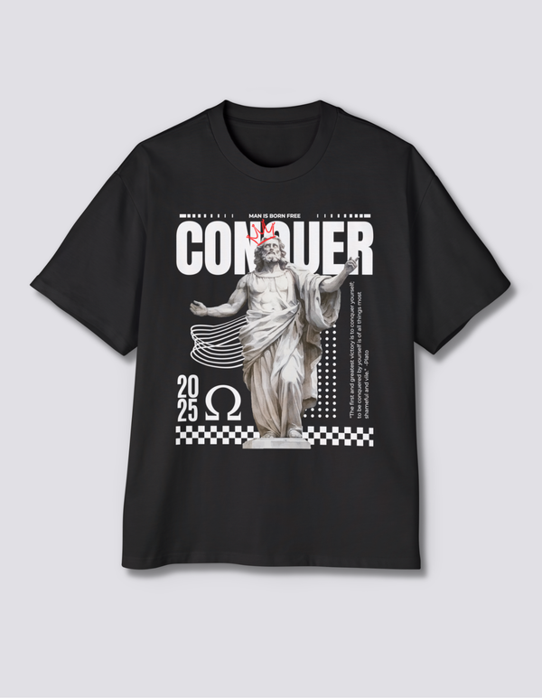 Conquer Oversized Tee [Front Print]
