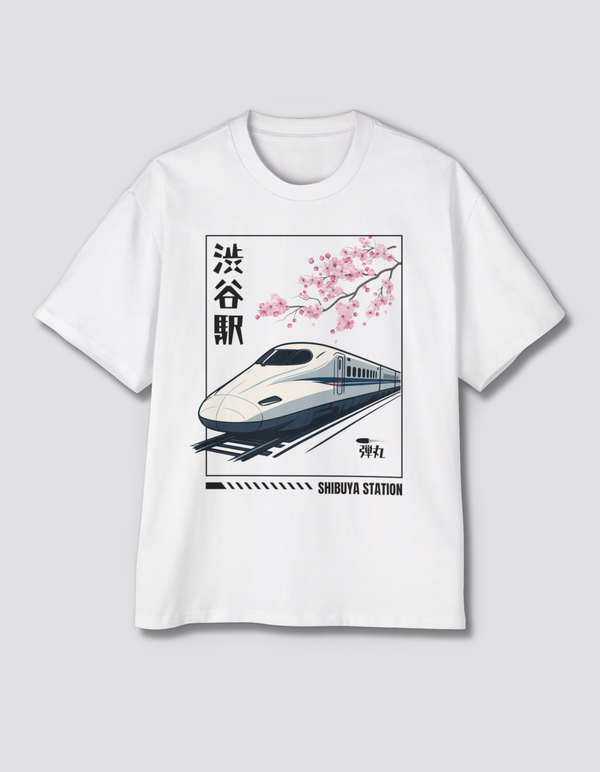 Bullet Train Oversized Tee [Front Print]