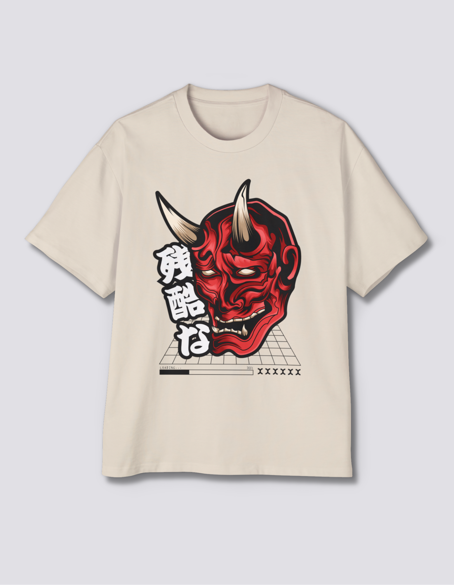 Japanese Oni Oversized Tee [Front Print]