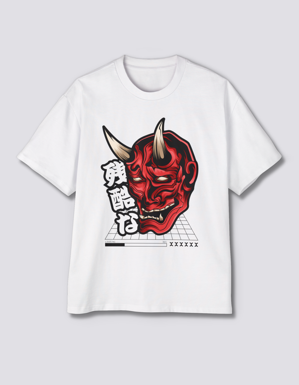Japanese Oni Oversized Tee [Front Print]