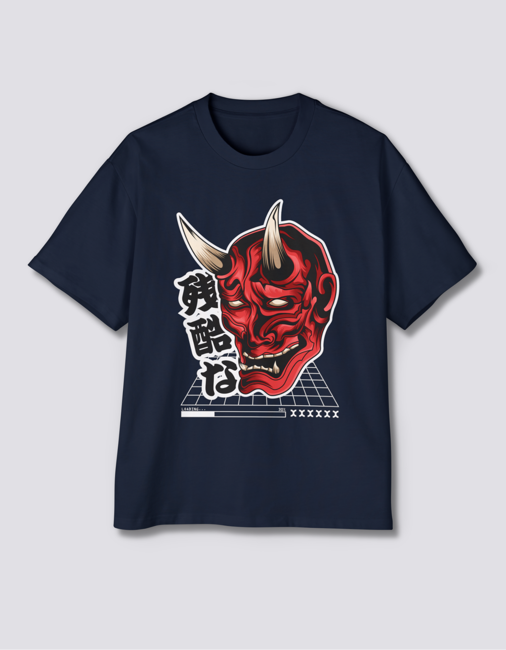 Japanese Oni Oversized Tee [Front Print]