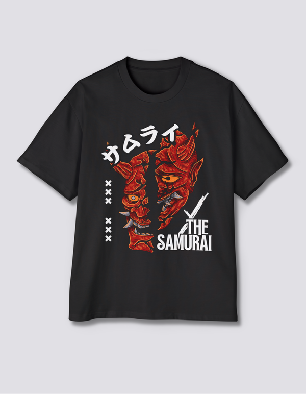 Samurai Mask Oversized Tee [Front Print]