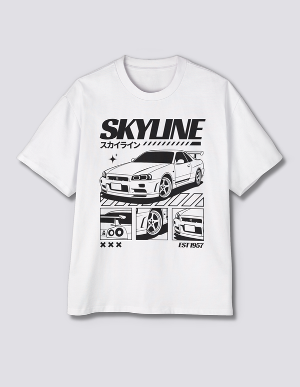 Skyline Vector Oversized Tee [Front Print]