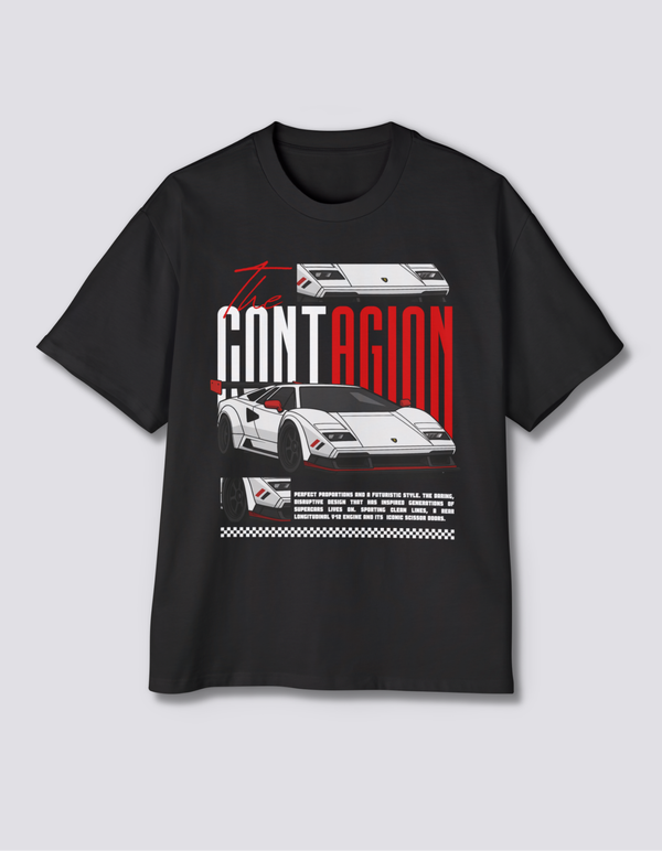 The Contagion Oversized Tee [Front Print] - Hover