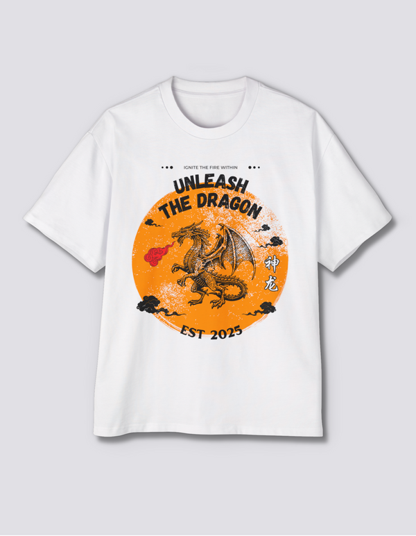 Unleash the Dragon Oversized Tee [Front Print] - Hover