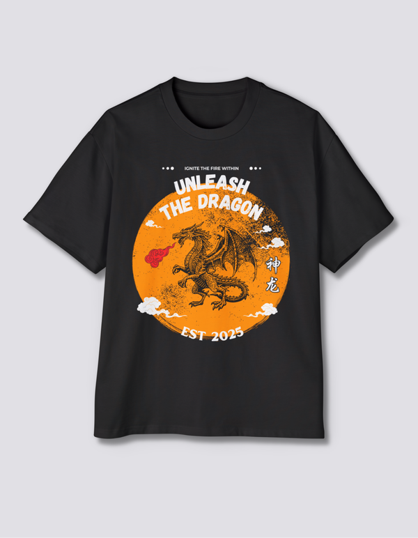Unleash the Dragon Oversized Tee [Front Print]